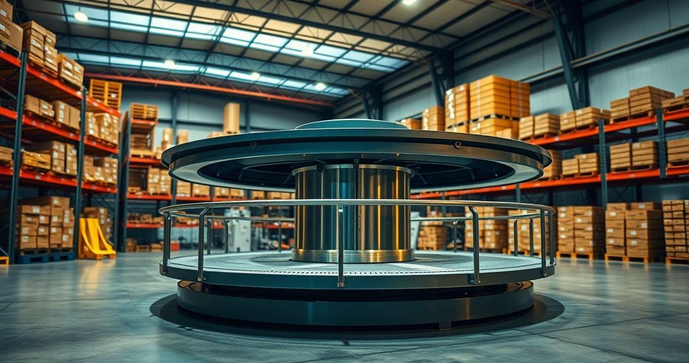 Como a plataforma giratória transforma o armazenamento e a logística